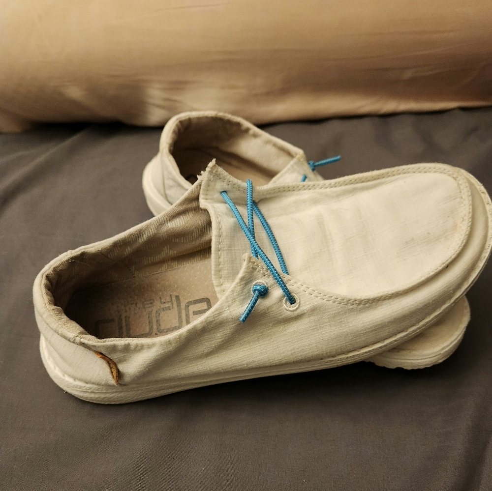 👟Hey Dude Wendy Chambray White Like new 🥿